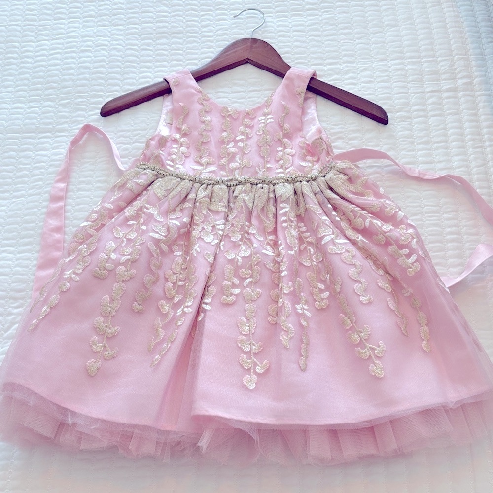 American Princess Pink and Gold Formal Dress